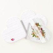 Rustic Watercolor Rose Bouquet Monogram Notitieboek (Binnen)