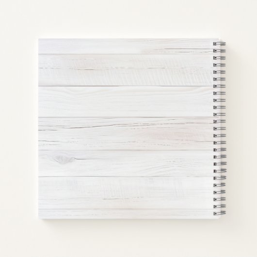 Rustic Watercolor Rose Bouquet Monogram Notitieboek (Achterkant)