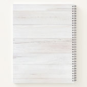 Rustic Watercolor Rose Bouquet Monogram Notitieboek (Achterkant)