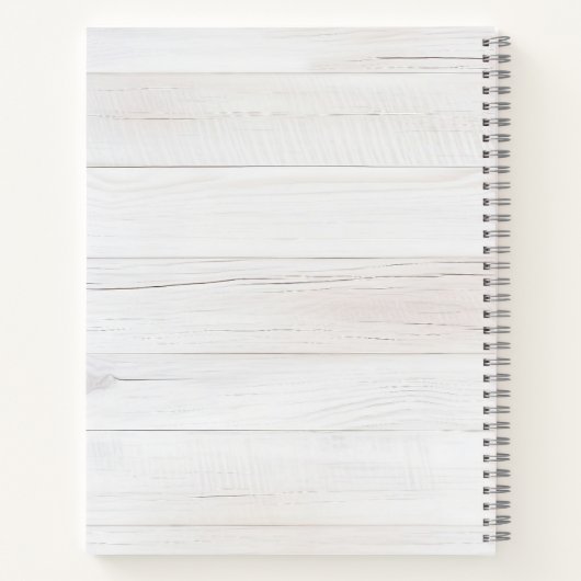 Rustic Watercolor Rose Bouquet Monogram Notitieboek (Achterkant)