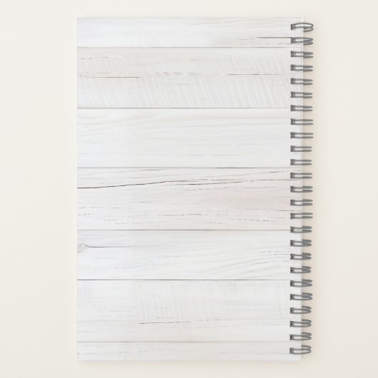 Rustic Watercolor Rose Bouquet Monogram Notitieboek (Achterkant)