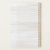 Rustic Watercolor Rose Bouquet Monogram Planner (Achterkant)