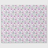 Rustic Watercolor Roze Bloemendesign  Cadeaupapier (Vlak)