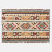Rustic Watercolor Southwestern Stripe Pattern  Deken (Voorkant)