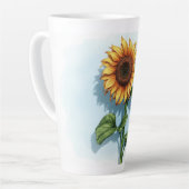 Rustic Watercolor Sunflower Mug Latte Mok (Linkerhoek)