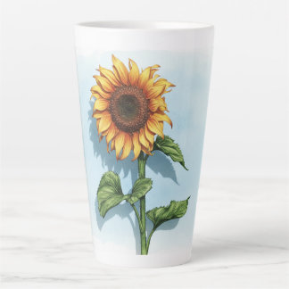 Rustic Watercolor Sunflower Mug Latte Mok