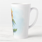 Rustic Watercolor Sunflower Mug Latte Mok (Rechts)