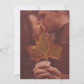 Rustic Watercolor Terracotta Ginkgo Bruiloft Kaart (Achterkant)