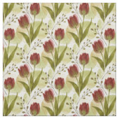 Rustic Watercolor Tulp Bloemmotief MH26 Stof (Swatch)