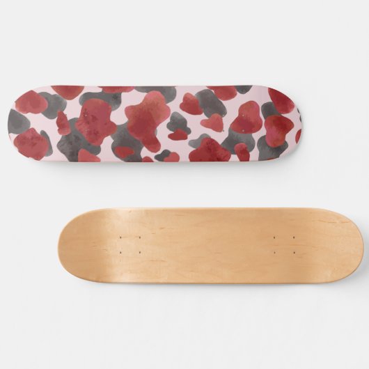 Rustic Watercolor Winter Animal Print Persoonlijk Skateboard (Horizontaal)