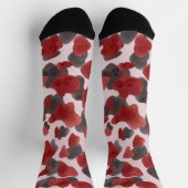 Rustic Watercolor Winter Animal Print Sokken (Top)