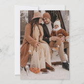 Rustic Watercolor Winter Wreath Christmas Photo Feestdagenkaart (Achterkant)