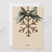 Rustic Watercolor Wooden Snowflake Christmas Photo Feestdagenkaart (Achterkant)
