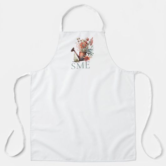 Rustic watering can floral schort (Voorkant)