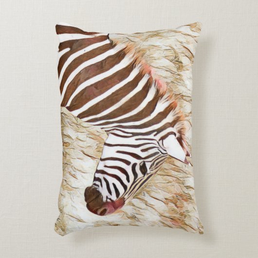 Rustic Waterverf Animal Zebra Accent Kussen (Voorkant(Verticaal))