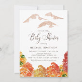 Rustic Waterverf Autumn Forest Herfst Baby shower Kaart (Voorkant)