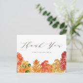 Rustic Waterverf Autumn Forest Herfst Hartelijk da Briefkaart (Staand voorkant)