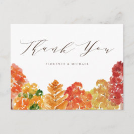 Rustic Waterverf Autumn Forest Herfst Hartelijk da Briefkaart