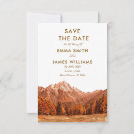 RUSTIC waterverf BERG EENVOUDIG save the date