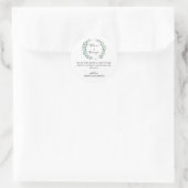 Rustic waterverf bladeren bruiloft Welkom Ronde Sticker (Tas)