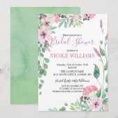 RUSTIC waterverf bloemen Vrijgezellenfeest Kaart (Voorkant / Achterkant)