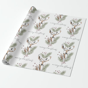 Rustic Waterverf Bos Herten Cadeaupapier