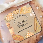 Rustic Waterverf Cookies Label