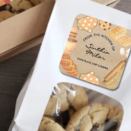 Rustic Waterverf Cookies Label