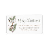 Rustic Waterverf Deer Retouradres Etiket (Voorkant)