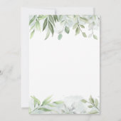 Rustic Waterverf Greenery Bachelorette Weekend Kaart (Achterkant)