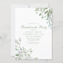 Rustic Waterverf Greenery Floral Bachelorette Kaart