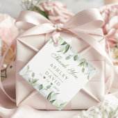 Rustic Waterverf Greenery Floral Dank u Label