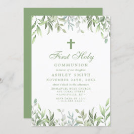 Rustic Waterverf Greenery Floral First Community Kaart