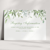 Rustic Waterverf Greenery Floral Registry Kaart