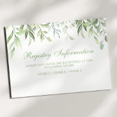 Rustic Waterverf Greenery Floral Registry Kaart