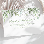 Rustic Waterverf Greenery Floral Registry Kaart