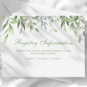 Rustic Waterverf Greenery Floral Registry Kaart