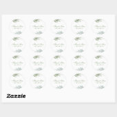 Rustic Waterverf Greenery Floral Ronde Sticker (Vel)