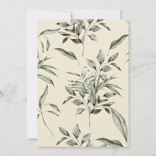 Rustic Waterverf Greenery Lijst Baby shower Kaart (Achterkant)