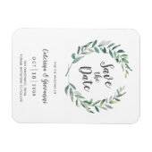 Rustic Waterverf Greenery Non Photo Save the Date Magneet (Horizontaal)