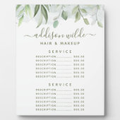 Rustic Waterverf Greenery Price Menu Fotoplaat (Voorkant)