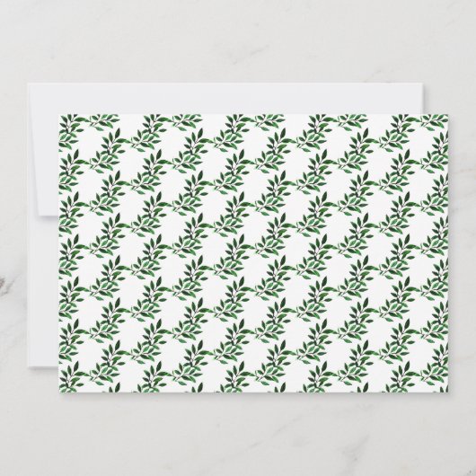 Rustic Waterverf Greenery Wedding Calendar Heart Save The Date (Achterkant)