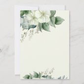 Rustic waterverf groen eucalyptus babyshower kaart (Achterkant)