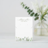 Rustic Waterverf Groene Sieraden Display Visitekaartje (Staand voorkant)