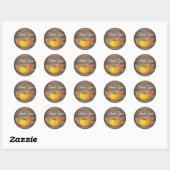 Rustic Waterverf Herfst Pompoen Bedankt Ronde Sticker (Vel)