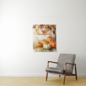 Rustic Waterverf Herfstpompoenen Thanksgiving Wandkleed (In situ)
