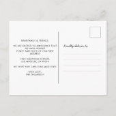 Rustic Waterverf House Home We hebben verhuisd Aankondigingskaart (Achterkant)