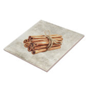 Rustic Waterverf Kaneelstokken Touw Tegeltje (Zijkant)