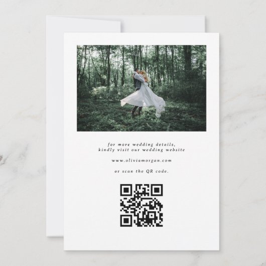 Rustic Waterverf Mountain Forest Wedding Foto Save The Date (Achterkant)