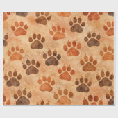 Rustic Waterverf Pootafdruk Patroon (1) Cadeaupapier (Vlak)